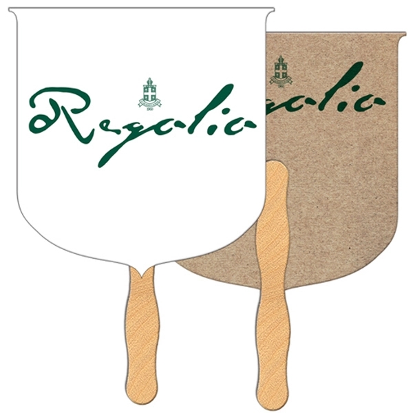 Coat of arms shaped fan is laminated on front with a... from ASI 67620 Lion Circle Corp / Lion/Circle