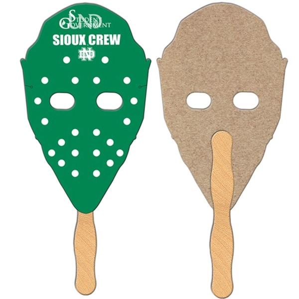Hockey mask shaped fan is laminated on front with a high... from ASI 67620 Lion Circle Corp / Lion/Circle