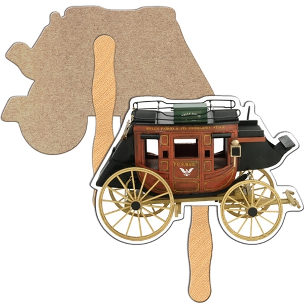 Stagecoach shaped fan is laminated on front with a high gloss... from ASI 67620 Lion Circle Corp / Lion/Circle