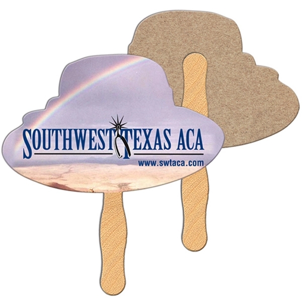 Dress hat shaped fan is laminated on front with a high... from ASI 67620 Lion Circle Corp / Lion/Circle