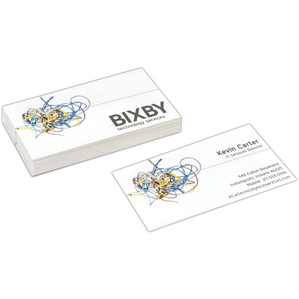 Full color white flat business cards, coated on two sides.... from ASI 81500 Navitor Inc / Navitor®