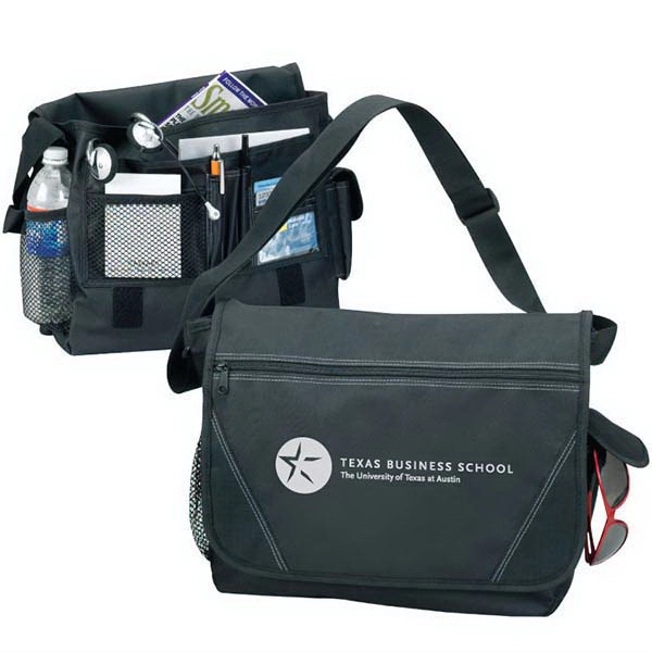 Messenger bag. Full organizer, front zippered compartment.... from ASI 30112 ACE Products / Ace Line