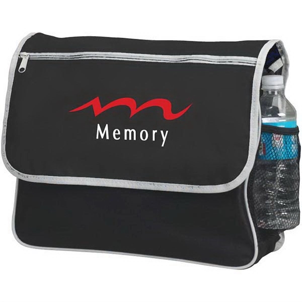 Briefcase. Side mesh pocket and self sealing fabric band closure. Front... from ASI 30112 ACE Products / Ace Line