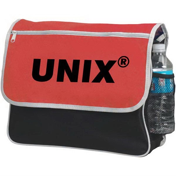 Briefcase. Side mesh pocket and self sealing fabric band closure. Front... from ASI 30112 ACE Products / Ace Line