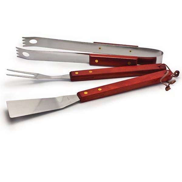 3 piece barbecue set with spatula, barbecue fork and tongs.... from ASI 30112 ACE Products / Ace Line