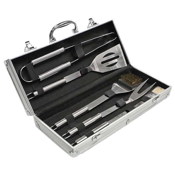 5 pc stainless steel BBQ set. Spatula, fork, tongs, basting brush... from ASI 30112 ACE Products / Ace Line