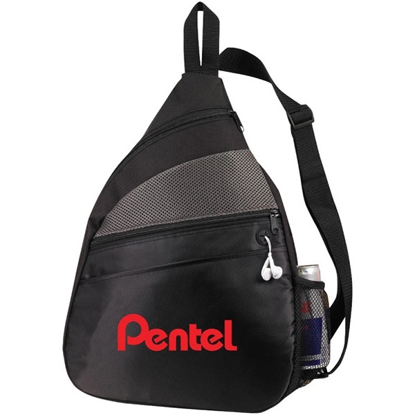 Sling backpack with padded zippered pocket, MP3 player earbud port and... from ASI 30112 ACE Products / Ace Line