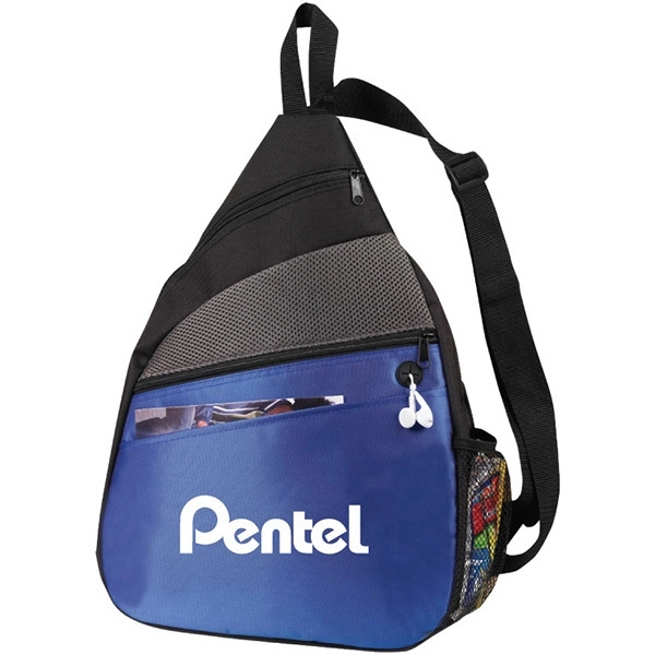 Sling backpack with padded zippered pocket, MP3 player earbud port and... from ASI 30112 ACE Products / Ace Line