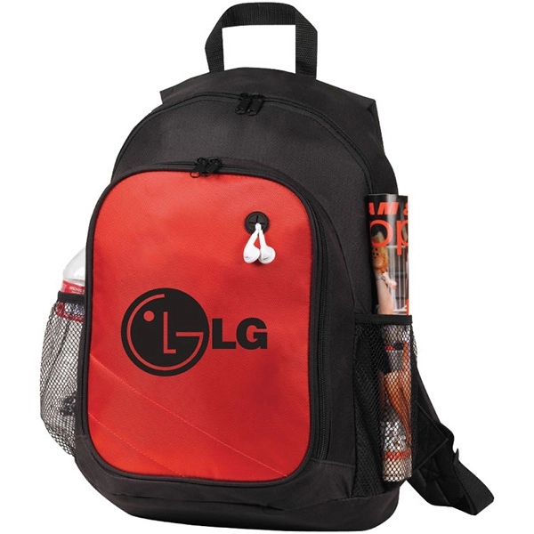 Backpack features padded laptop compartment, front zippered pocket, 2 mesh pockets.... from ASI 30112 ACE Products / Ace Line