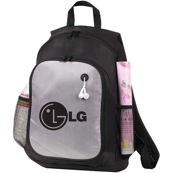 Backpack features padded laptop compartment, front zippered pocket, 2 mesh pockets.... from ASI 30112 ACE Products / Ace Line