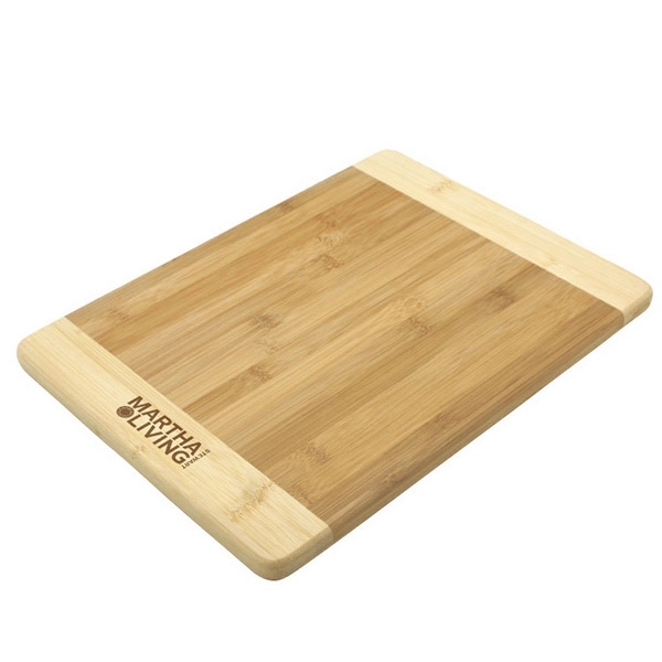 Bamboo cutting board. Large designer-style. Two-tone. Rounded corners.... from ASI 30112 ACE Products / Ace Line