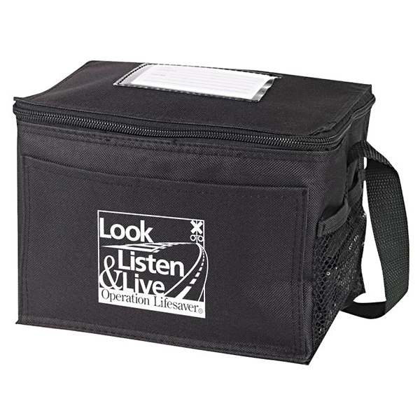 6 pack insulated cooler. Front and side pocket. Top window ID... from ASI 30112 ACE Products / Ace Line