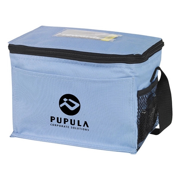 6 pack insulated cooler. Front and side pocket. Top window ID... from ASI 30112 ACE Products / Ace Line