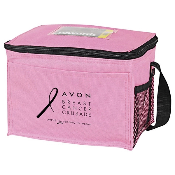 6 pack insulated cooler. Front and side pocket. Top window ID... from ASI 30112 ACE Products / Ace Line