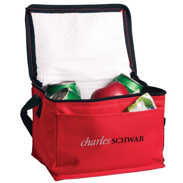 6 pack insulated cooler. Front and side pocket. Top window ID... from ASI 30112 ACE Products / Ace Line