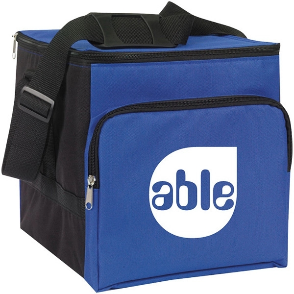 Fully insulated, zippered compartment 24 can cooler with adjustable shoulder strap.... from ASI 30112 ACE Products / Ace Line