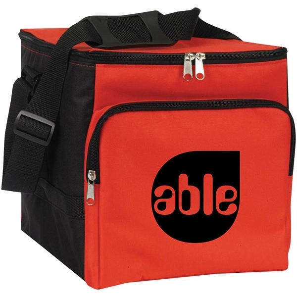 Fully insulated, zippered compartment 24 can cooler with adjustable shoulder strap.... from ASI 30112 ACE Products / Ace Line