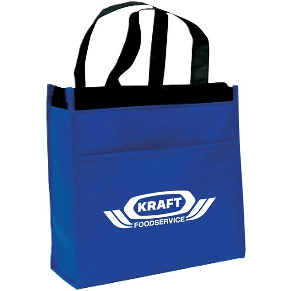 Small cooler tote. Hot/cold lining with zipper closure. Open front pocket.... from ASI 30112 ACE Products / Ace Line