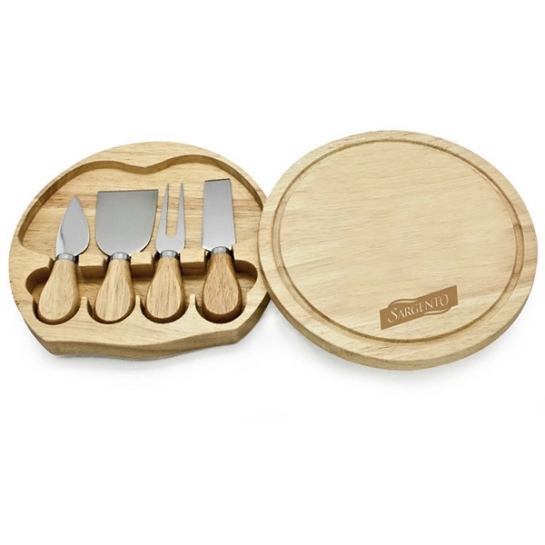 Swivel-style circular chopping board with cheese cutting tools.... from ASI 30112 ACE Products / Ace Line