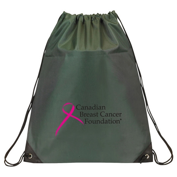 Nylon drawstring backpack with reinforced corners, sturdy cord .... from ASI 30112 ACE Products / Ace Line