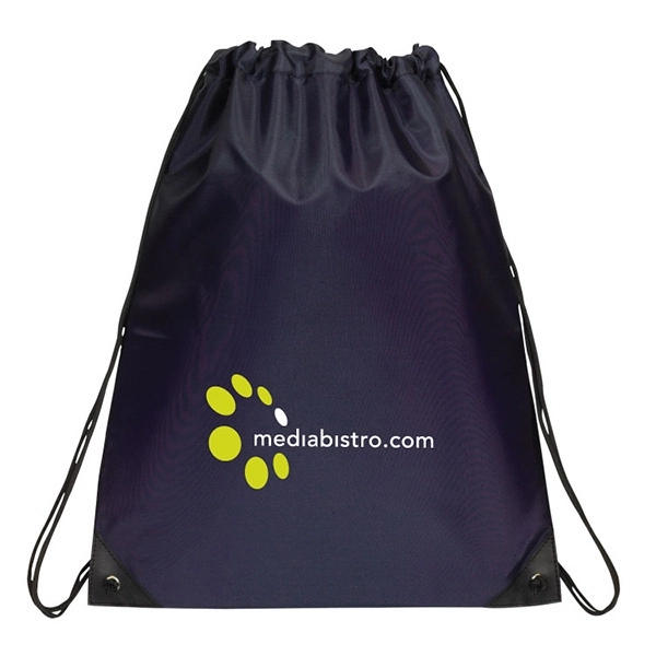 Nylon drawstring backpack with reinforced corners, sturdy cord .... from ASI 30112 ACE Products / Ace Line
