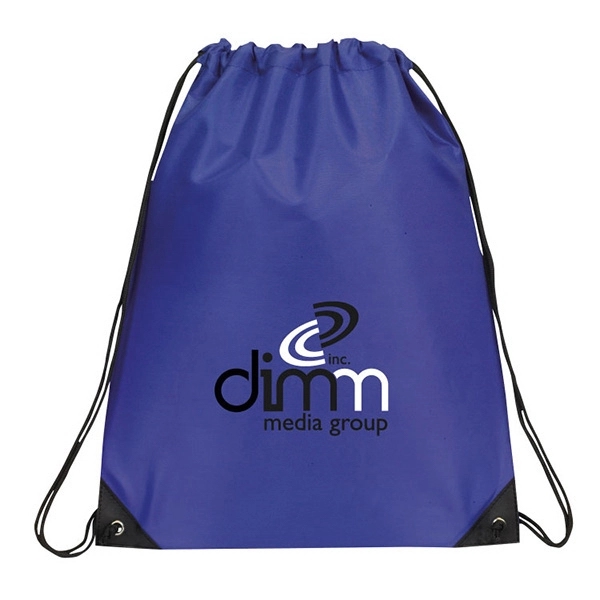 Nylon drawstring backpack with reinforced corners, sturdy cord .... from ASI 30112 ACE Products / Ace Line
