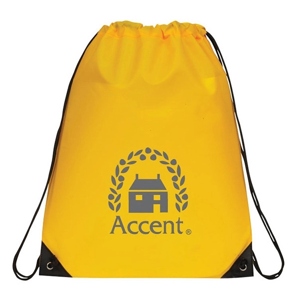 Nylon drawstring backpack with reinforced corners, sturdy cord .... from ASI 30112 ACE Products / Ace Line