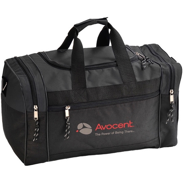 Duffel bag features a U-shape main zippered compartment & two end... from ASI 30112 ACE Products / Ace Line