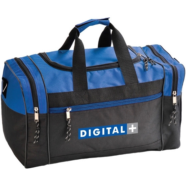 Duffel bag features a U-shape main zippered compartment & two end... from ASI 30112 ACE Products / Ace Line