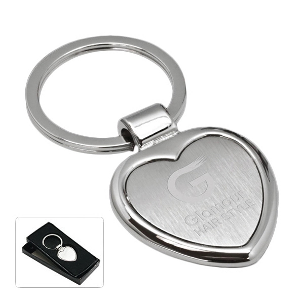 Heart shaped key tag. Silver tone.... from ASI 30112 ACE Products / Ace Line