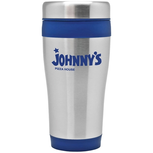 16 oz stainless steel travel tumbler. Screw-on spill-proof lid.... from ASI 30112 ACE Products / Ace Line