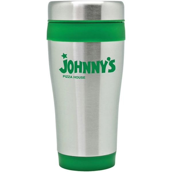 16 oz stainless steel travel tumbler. Screw-on spill-proof lid.... from ASI 30112 ACE Products / Ace Line