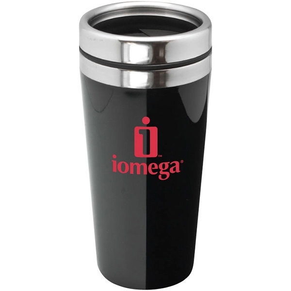 16 oz travel tumbler. Slide tab for easy open/shut, spill proof... from ASI 30112 ACE Products / Ace Line