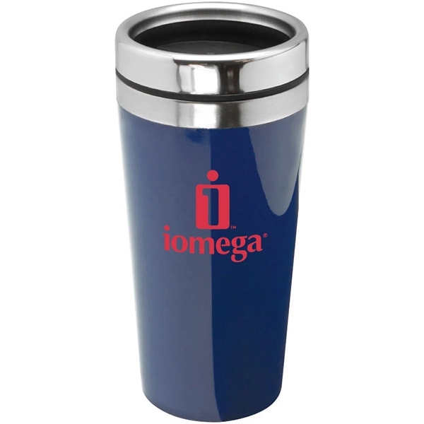 16 oz travel tumbler. Slide tab for easy open/shut, spill proof... from ASI 30112 ACE Products / Ace Line