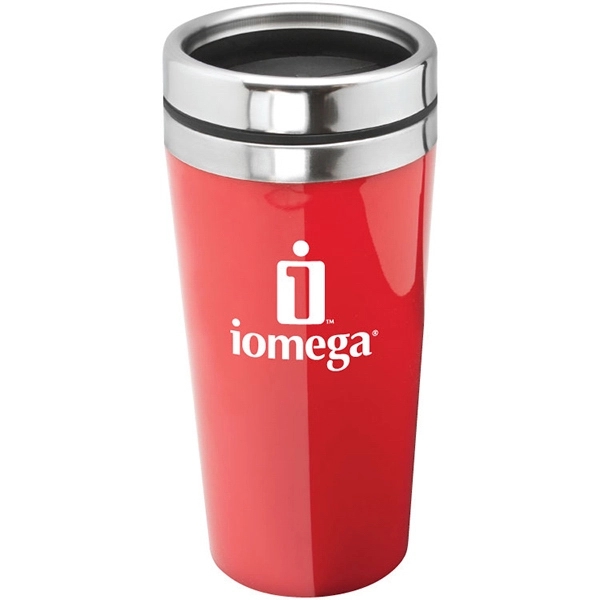 16 oz travel tumbler. Slide tab for easy open/shut, spill proof... from ASI 30112 ACE Products / Ace Line