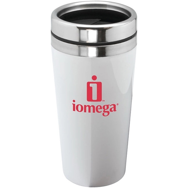 16 oz travel tumbler. Slide tab for easy open/shut, spill proof... from ASI 30112 ACE Products / Ace Line
