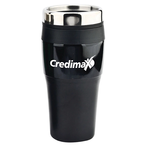 16 oz metallic two tone stainless steel travel tumbler.... from ASI 30112 ACE Products / Ace Line