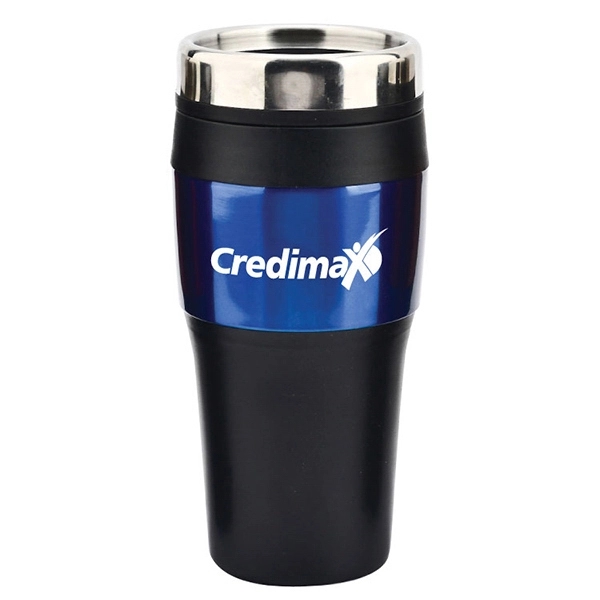 16 oz metallic two tone stainless steel travel tumbler.... from ASI 30112 ACE Products / Ace Line