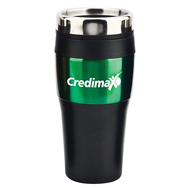 16 oz metallic two tone stainless steel travel tumbler.... from ASI 30112 ACE Products / Ace Line