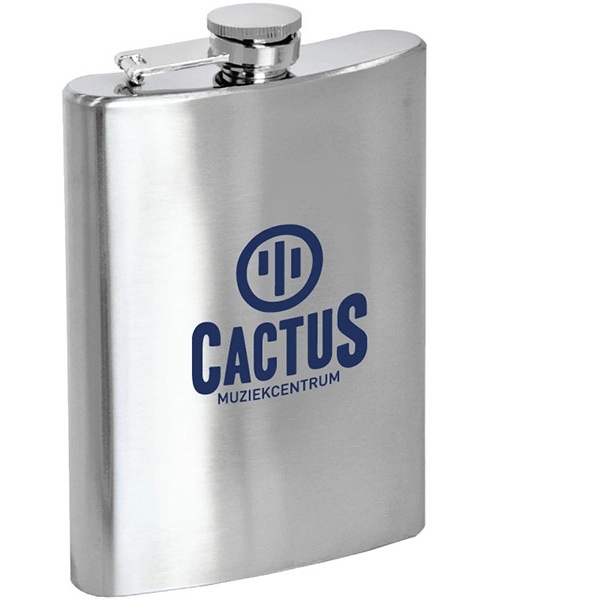 8 oz stainless steel hip flask with hinged cap.... from ASI 30112 ACE Products / Ace Line