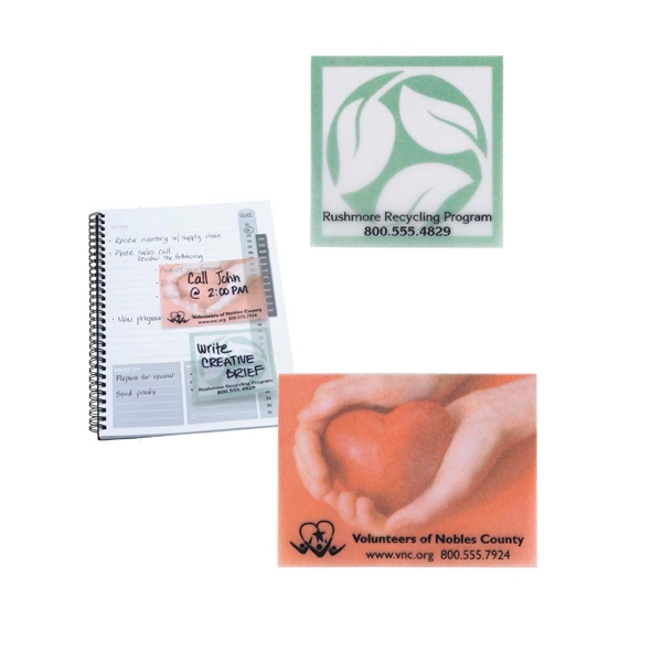 25 Sheets -  See thru adhesive notepad, 3" x 3".... from ASI 40480 Koozie Group / BIC Graphic USA 