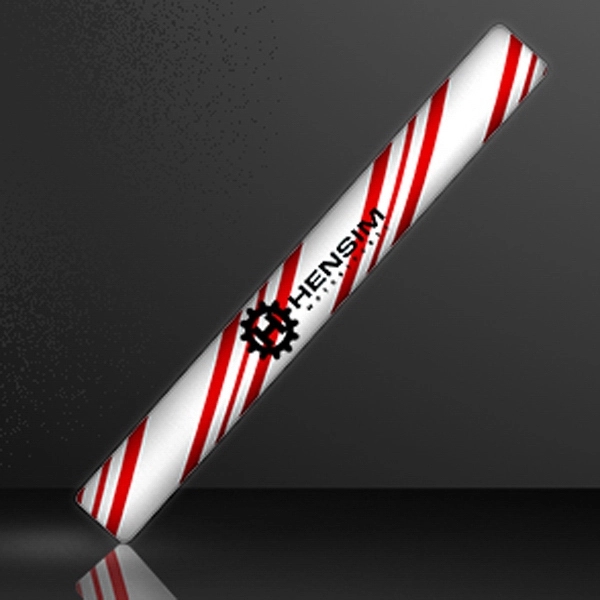 Blank or imprinted. 16" Candy Cane LED Cheer Sticks.... from ASI 34194 ALightPromos / Alight Promotional Products