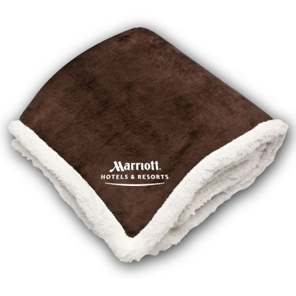 Micro mink sherpa throw blanket. Micro mink outer shell/faux lambs wool... from ASI 30112 ACE Products / Ace Line
