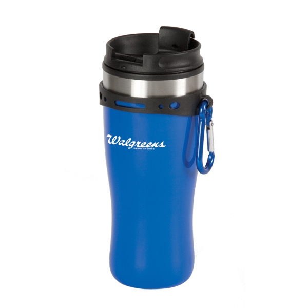 Edge - 16 oz. travel tumbler with matching carabiner. Closeout.... from ASI 63344 ZZ MERGED - Jetline / Jetline