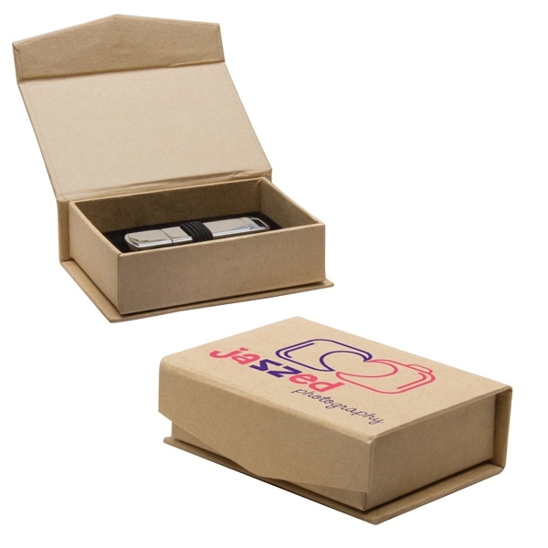 Kraft box that holds 1 USB flash drive; measures 3 9/16"... from ASI 62190 Illini