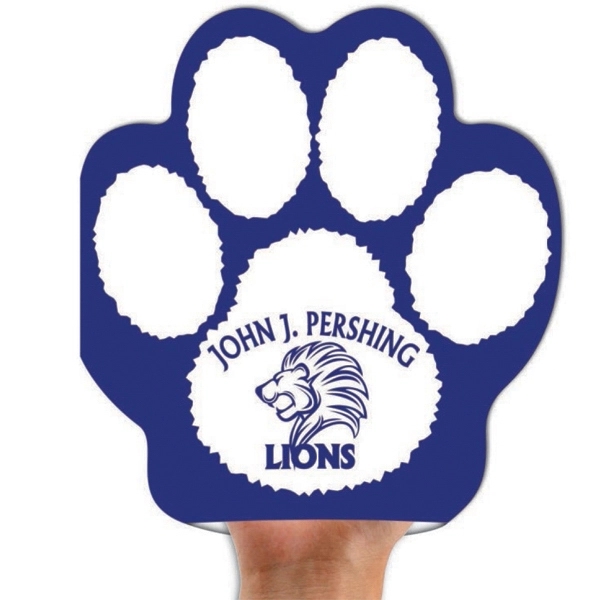 Paw shaped digitally printed rally hand in full color.... from ASI 67620 Lion Circle Corp / Lion/Circle