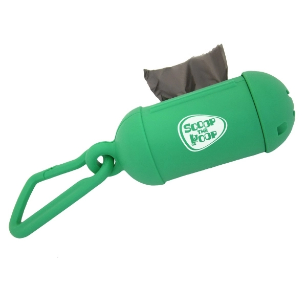 Refillable pet waste bag dispenser with carabiner that measures 1 3/4"... from ASI 92980 WOV-IN® / Promopet