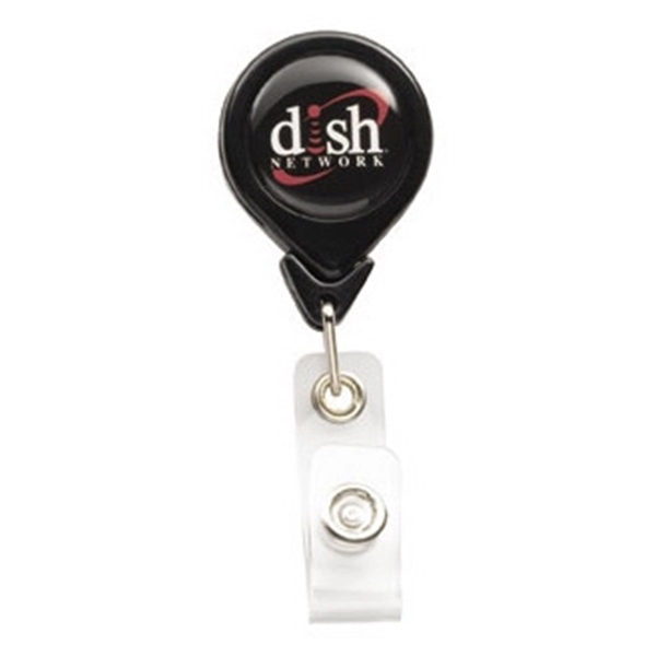 Tear Drop Shape Retractable Badge Holder with bulldog clip and 36"... from ASI 73871 Next Promotions LLC