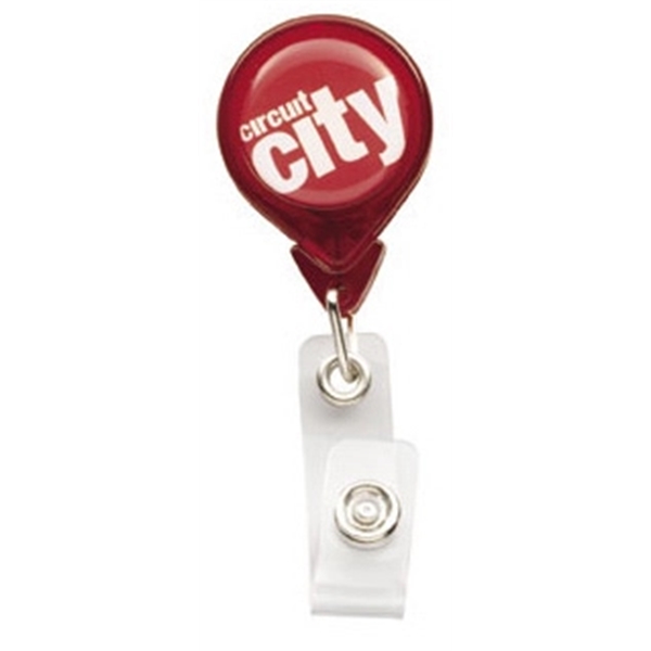 Tear Drop Shape Retractable Badge Holder with bulldog clip and 36"... from ASI 73871 Next Promotions LLC