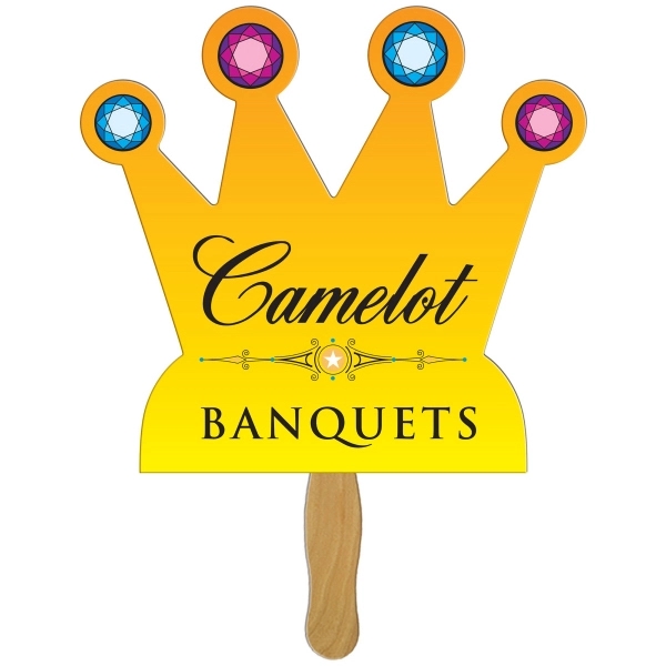 Crown shaped fan made with heavy 22 pt. high density white... from ASI 67620 Lion Circle Corp / Lion/Circle